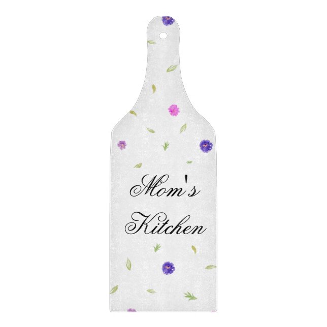 Floral Chopping Board – Personalized Gift for Mom (Front)