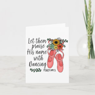 Floral Christian Dance Dancing Ballet - Ballerina Card
