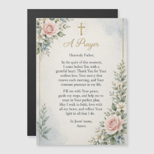 Floral Christian Prayer Card Artwork