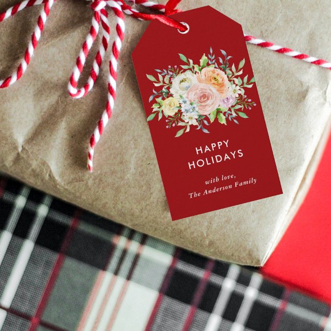 Floral Christmas Bouquet Gift Tags (Creator Uploaded)