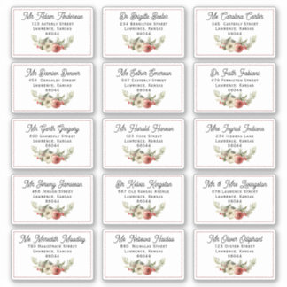 Floral Christmas Card Individual Shipping Address