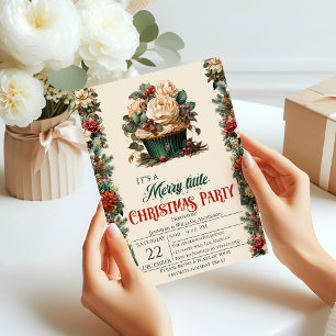 Floral Christmas Party Invitation 