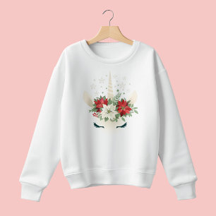 Floral Christmas Unicorn Sweatshirt