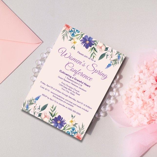 Floral Church Women's Retreat Conference or Event Invitation (Creator Uploaded)