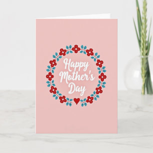 Floral Circle Message Card