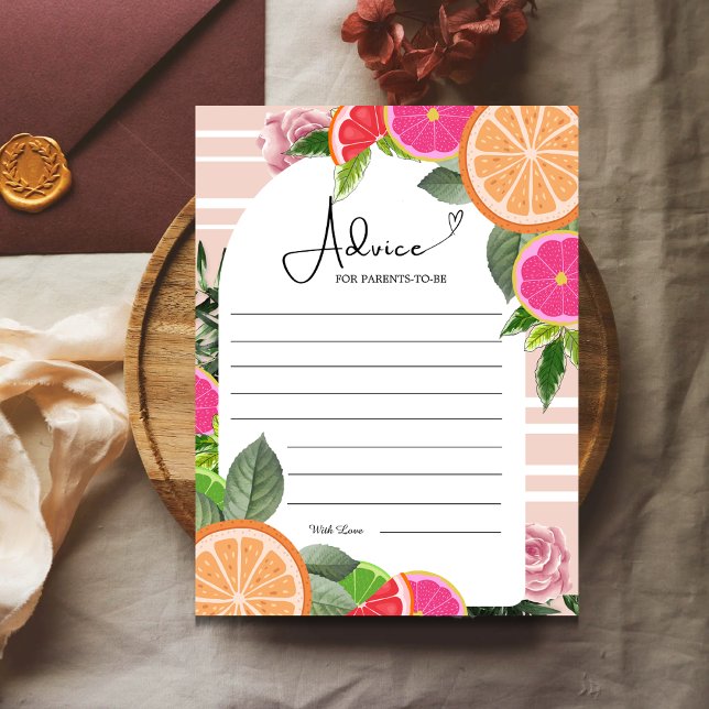 Floral citrus fruits advice for the parents to be  (Creator Uploaded)