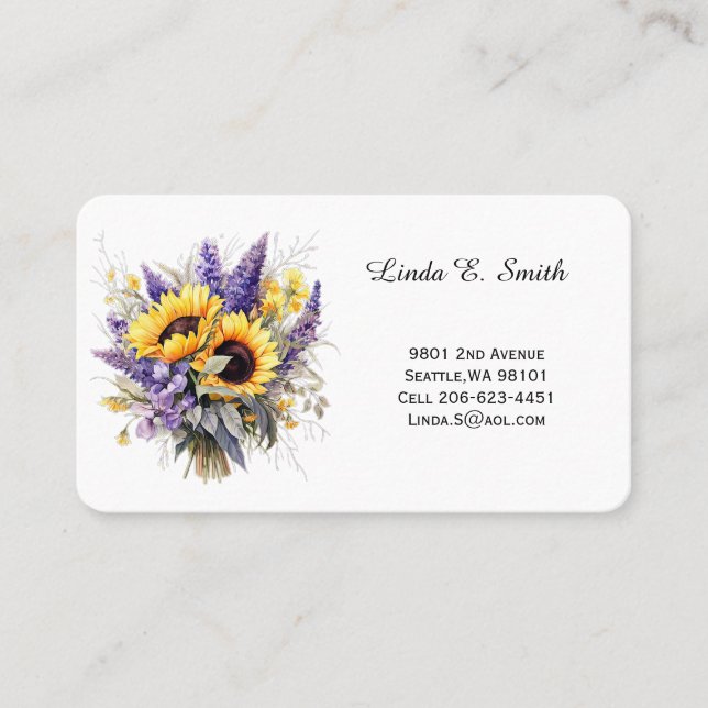 Floral Classic Calling Card (Front)