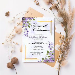 Floral Classic Elegant Women's Farewell Party  Invitation