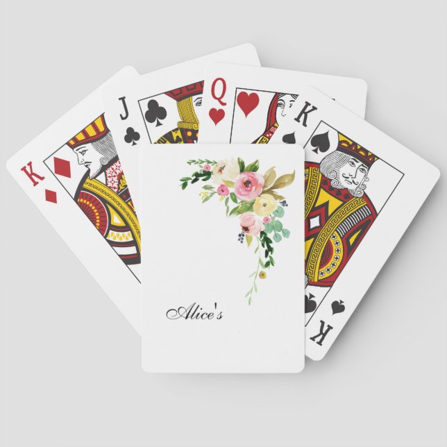 Floral Classic Playing Cards (Back)