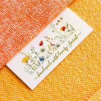 Floral clothing label for handmade items