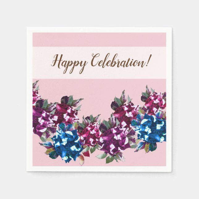 Floral Cocktail Paper Napkin (Front)