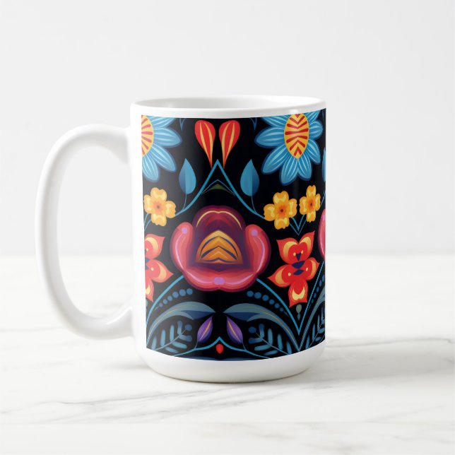 floral coffee mug (Left)
