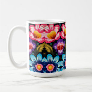 floral coffee mug