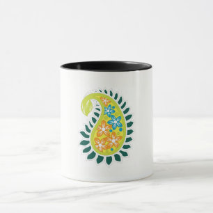 Floral Coffee Mug   Artistic Plant Lover Gift