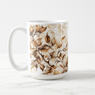 Floral Coffee stained pattern - Coffee Addicts Mug