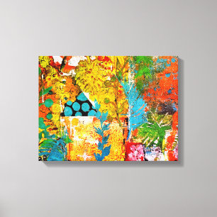 Floral Collage 1974 Canvas Print