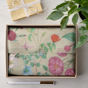 Floral Collage Decoupage Tissue Paper Sheet