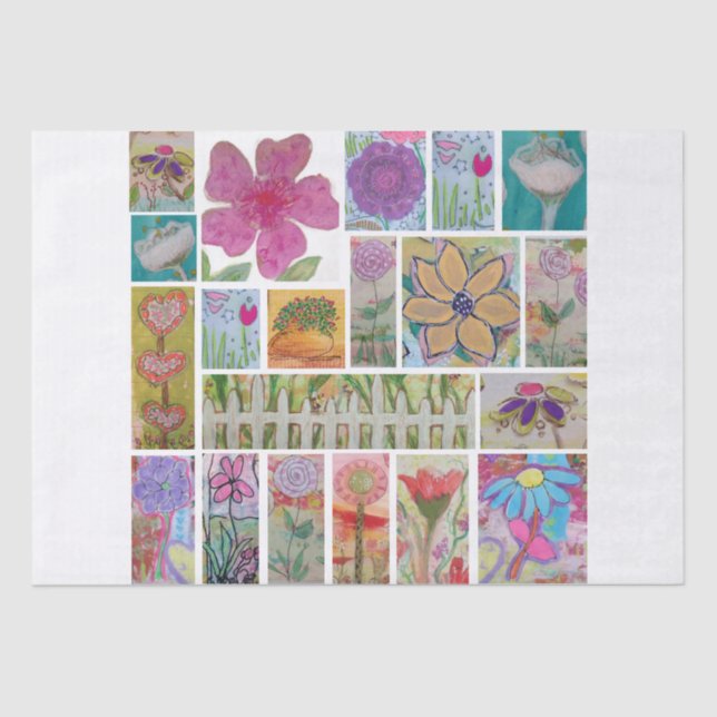 Floral Collage Tissue Paper (Front)