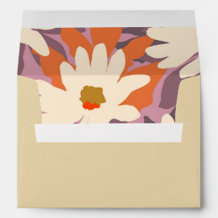 Floral Colorful pre-printed return address   Envelope