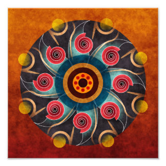 Floral Colour Abstract Vector Art Photo Print