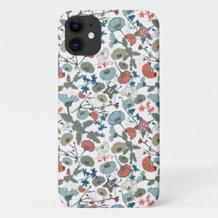 Floral Colourful Joyful Blue Orange Green Pattern Case-Mate iPhone Case