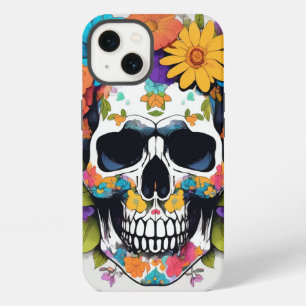 Floral Colourful Skull iPhone 13 Case