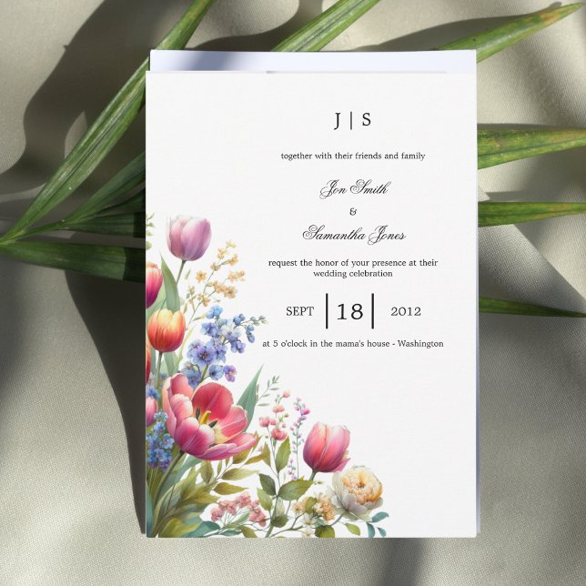 floral colourful summer invitation (Creator Uploaded)