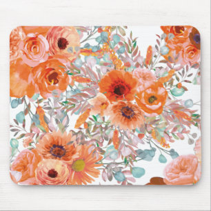 Floral Comforter Mouse Pad