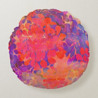 floral composition round cushion
