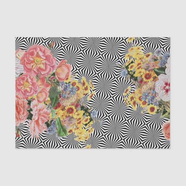 Floral Confetti Op Art Tissue Paper (Front)
