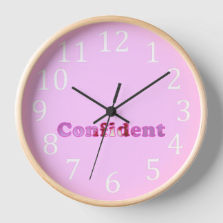 Floral Confident Clock in Pink