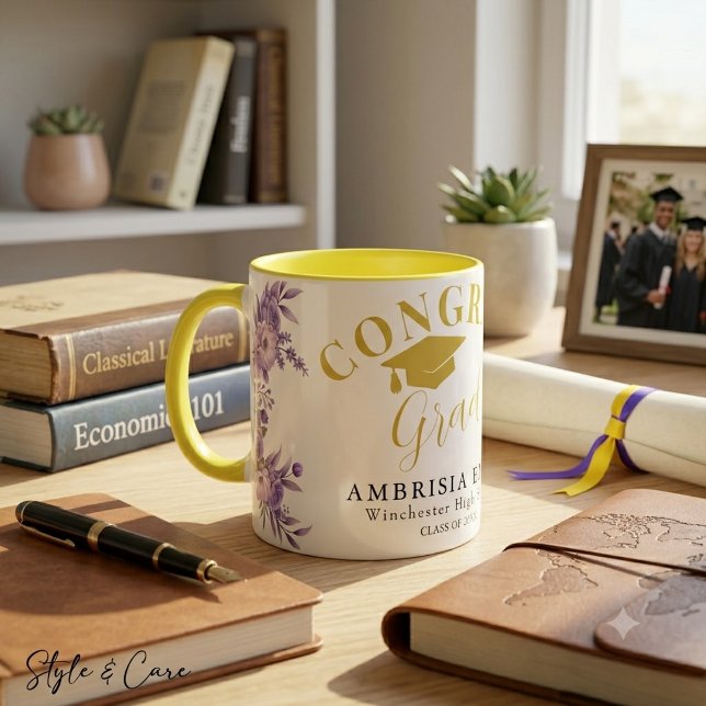 Floral Congrats Grad Combo Mug – Perfect Gift Idea (Floral Congrats Grad Combo Mug – Perfect Gift Idea)