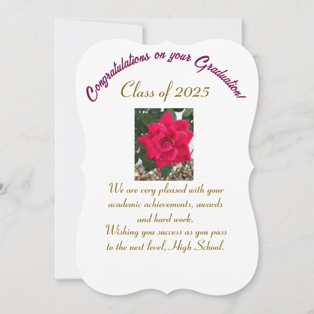 Floral, Congratulations, Graduation Card (Front)