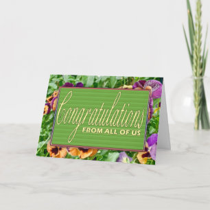 Floral Congratulations Retirement Card From All Of