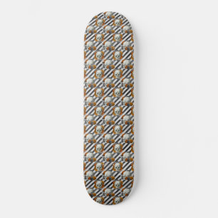 Floral Copper Skulls Gothic Skateboard