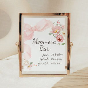 Floral Coquette Baby in Bloom Mum Osa Bar Poster