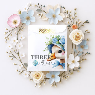 Floral Coquette Bow Silly Goose Boy Birthday Favour Bags