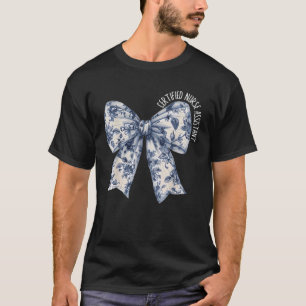 Floral Coquette Bow Stethoscope Certified Nursing T-Shirt