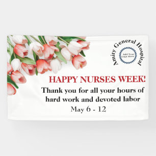 Floral Corporate Happy Nurses Week Banner