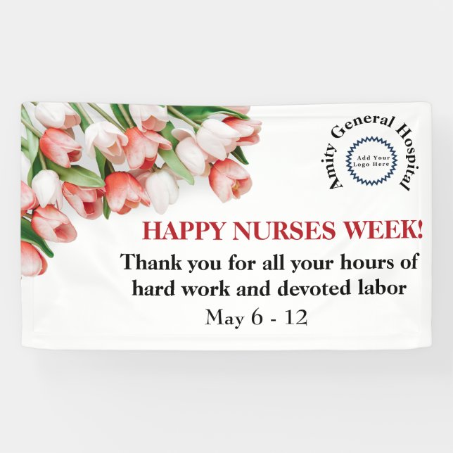 Floral Corporate Happy Nurses Week Banner (Horizontal)