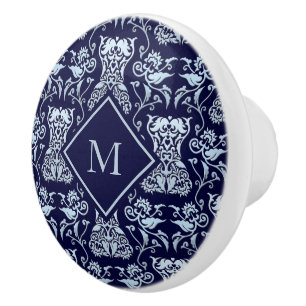 Floral Corset Damask Pattern Ceramic Knob