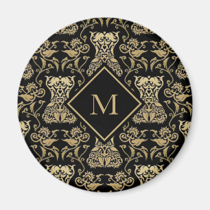 Floral Corset Damask Pattern Magnet