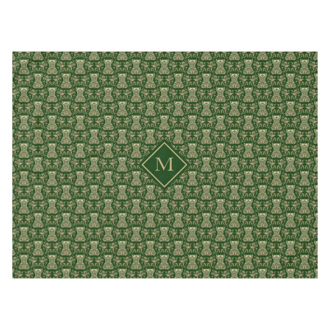 Floral Corset Damask Pattern Tablecloth (Front (Horizontal))