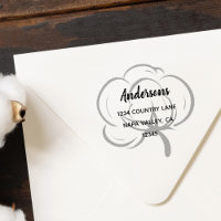 Floral Cotton Boll Return Address