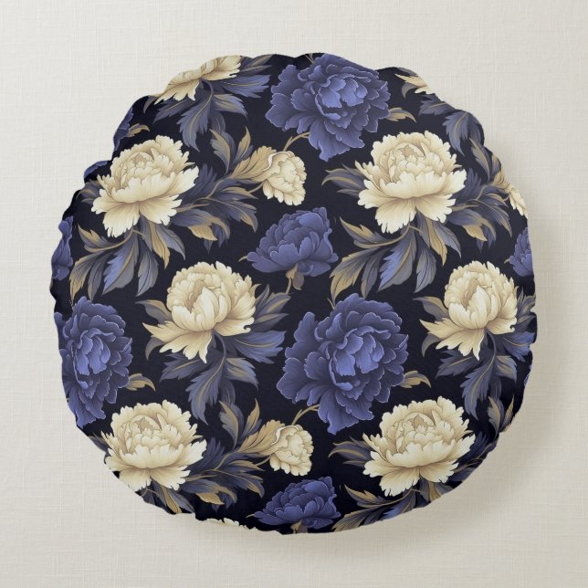 Floral Cotton Throw Pillow (Front)