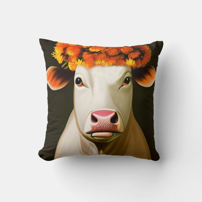 Floral cow cushion (Front)