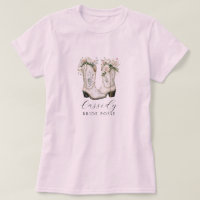 Floral Cowgirl Boots Bride Posse Custom Pink