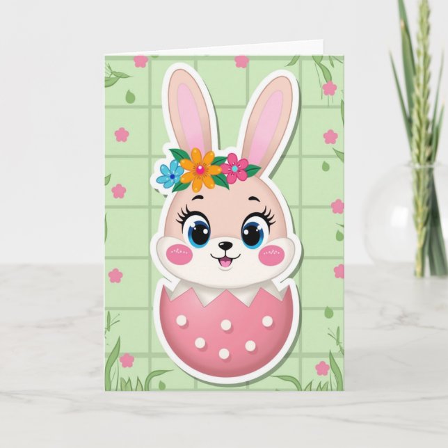 Floral Creature Springtime Card (Front)