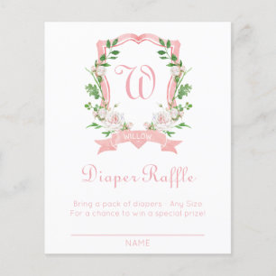 Floral Crest Diaper Raffle