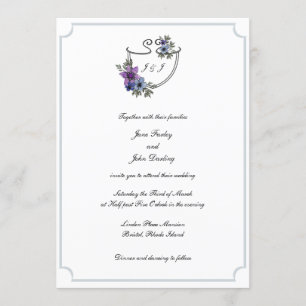 Floral Crest Invitation